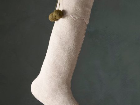 Lanie Linen Stocking by Sarah Sherman Samuel Discount