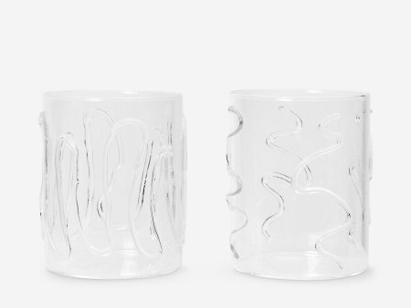 Doodle Glasses (Set of 2) by Ferm Living Online Hot Sale