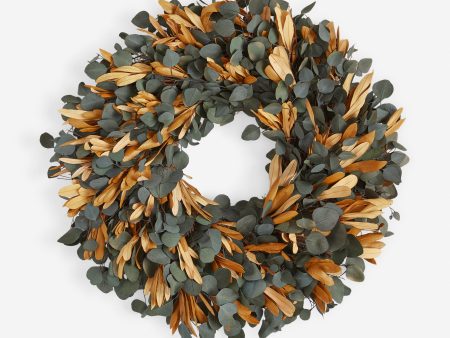 Mixed Leaves Preserved Wreath For Discount