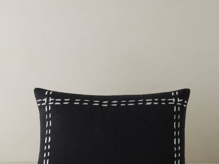 Accord Embroidered Pillow by Élan Byrd For Sale