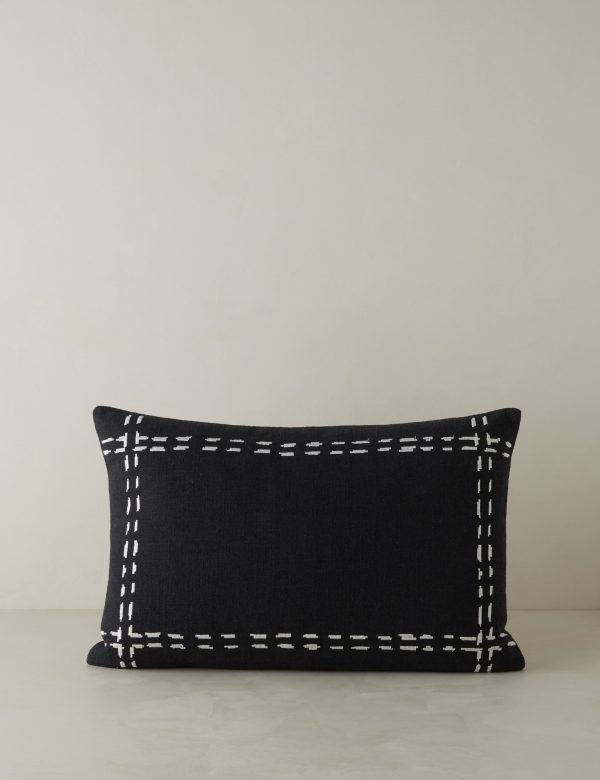 Accord Embroidered Pillow by Élan Byrd For Sale