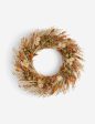 Bleached Oats, Dijon, and Florals Preserved Wreath on Sale