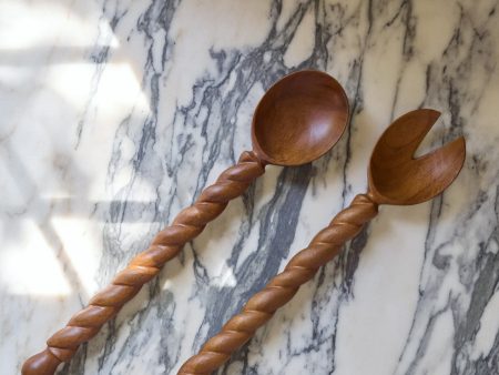 Braided Wood Serving Set by Sarah Sherman Samuel For Sale