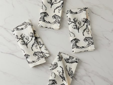 Tiger Linen Napkins (Set of 4) by Sarah Sherman Samuel Online