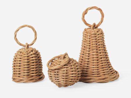 Braided Bell Bauble Ornaments (Set of 3) by Ferm Living Hot on Sale