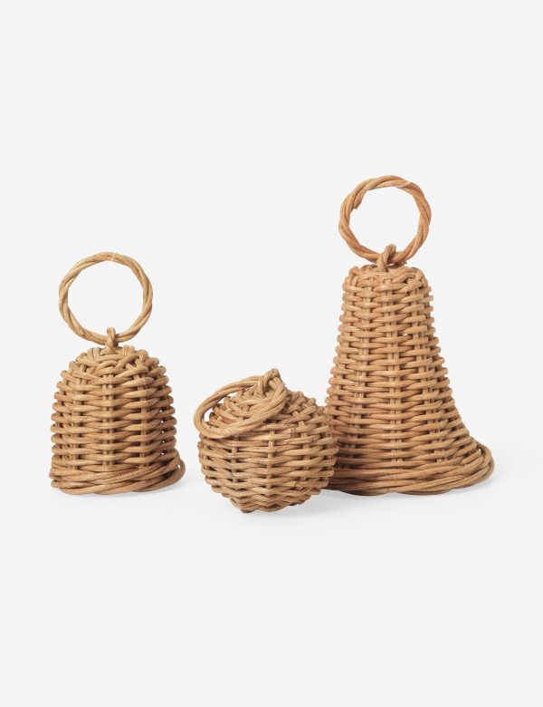 Braided Bell Bauble Ornaments (Set of 3) by Ferm Living Hot on Sale