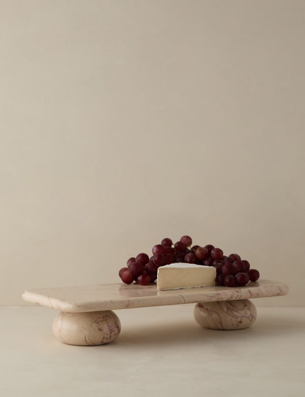 Lusine Rectangular Marble Serving Stand Discount