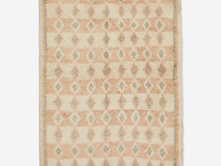 Vintage Moroccan Hand-Knotted Wool Runner Rug No. 10, 4 6  x 8 4  Supply