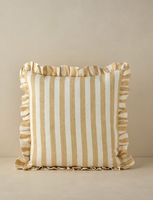 Amaroso Linen Ruffle Pillow For Sale