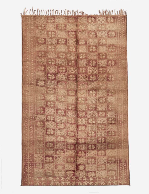 Vintage Moroccan Hand-Knotted Wool Runner Rug No. 1, 5 7  x 9 2  on Sale