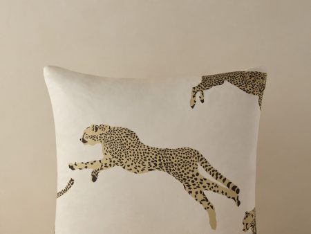 Leaping Cheetah Pillow by Scalamandre Online Sale