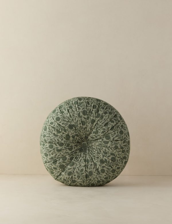 Fransen Linen Round Pillow For Sale