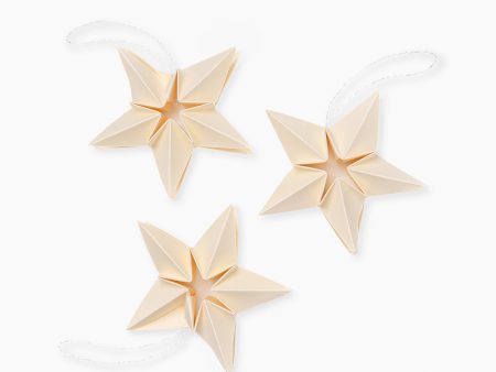 Amanda Paper Star Ornaments (Set of 3) by Ferm Living on Sale