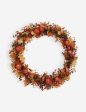 Pumpkin, Maple, and Eucalyptus Preserved Wreath Online now