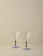 Striped Martini Glass (Set of 2) by FAZEEK Supply