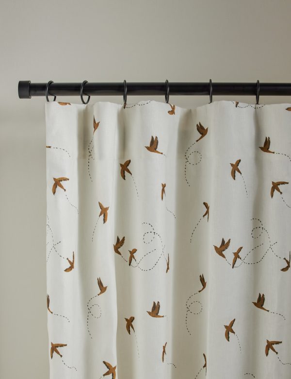 Sparrow Linen Curtain Panel by Rylee + Cru Discount