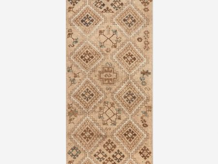 Vintage Turkish Hand-Knotted Wool Runner Rug No. 194, 3 5  x 10 7  For Sale