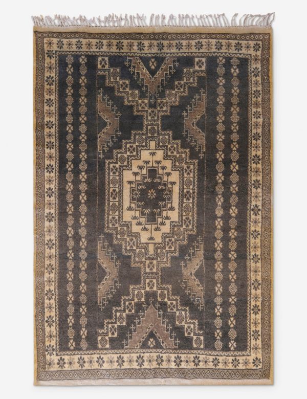 Vintage Moroccan Hand-Knotted Wool Rug No. 56, 4 9 x 7 6  Online now