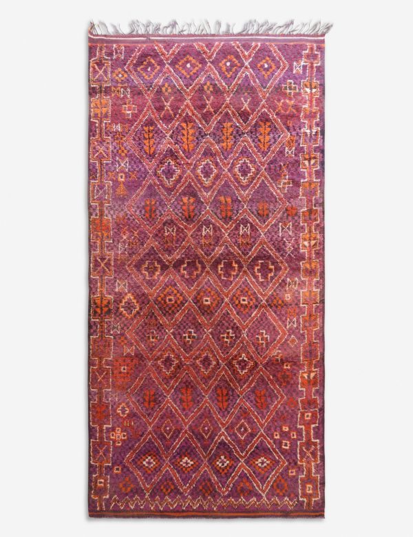 Vintage Moroccan Hand-Knotted Wool Rug No. 54, 7 7 x 15 6  For Discount