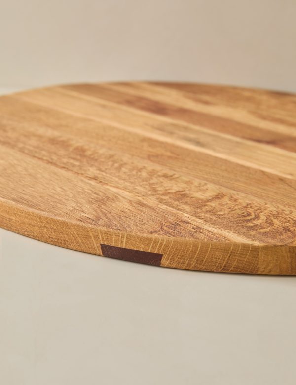 Handcrafted Round Oak Serving Board by etúHOME Hot on Sale