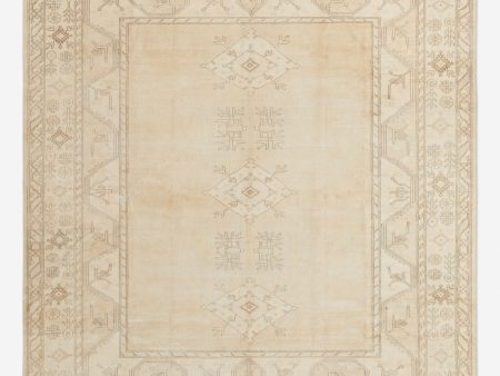 Vintage Turkish Hand-Knotted Wool Rug No. 280, 8 10  x 11 3  Online Sale