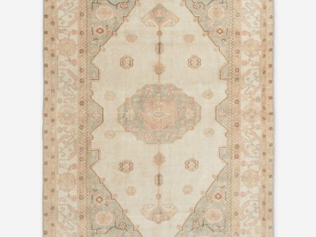 Vintage Turkish Hand-Knotted Wool Rug No. 303, 6 5  x 10 7  Hot on Sale