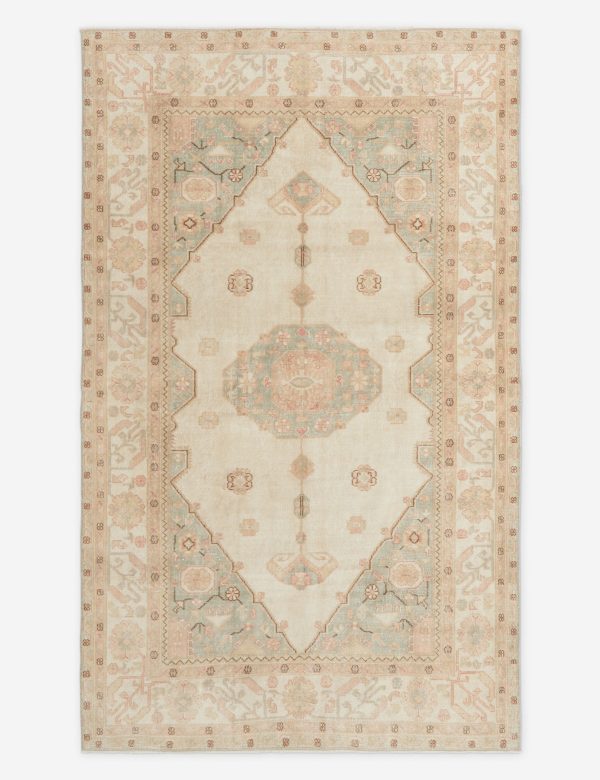 Vintage Turkish Hand-Knotted Wool Rug No. 303, 6 5  x 10 7  Hot on Sale