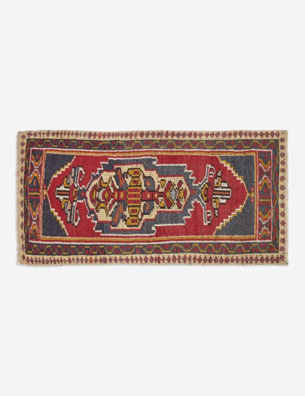 Vintage Turkish Hand-Knotted Wool Mini Rug No. 263, 1 7  x 2 10  Online