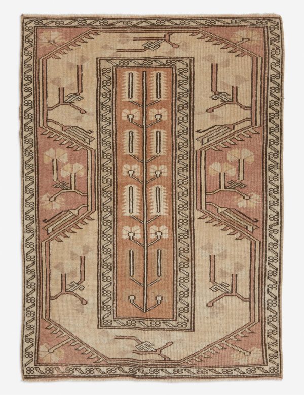 Vintage Turkish Hand-Knotted Wool Rug No. 336, 2 11  x 3 10  Online Hot Sale