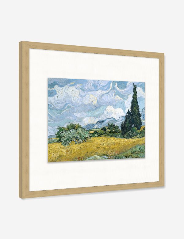 Wheat Field With Cypress Wall Art For Sale