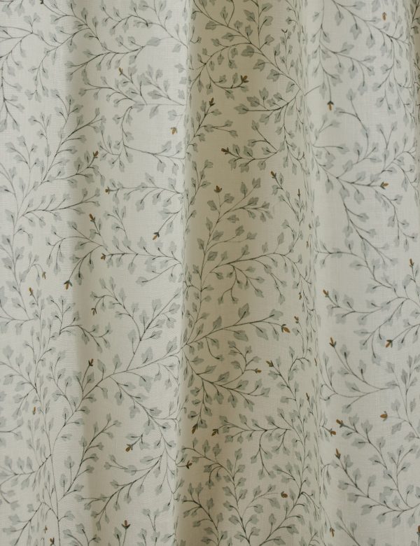 Dainty Leaves Linen Curtain Panel by Rylee + Cru Online Sale