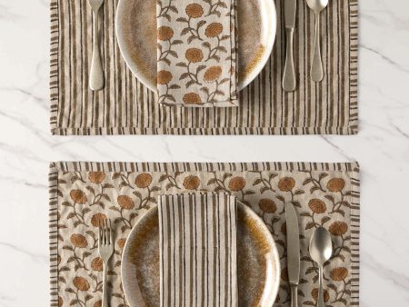 Dori Reversible Linen Placemats (Set of 4) Hot on Sale