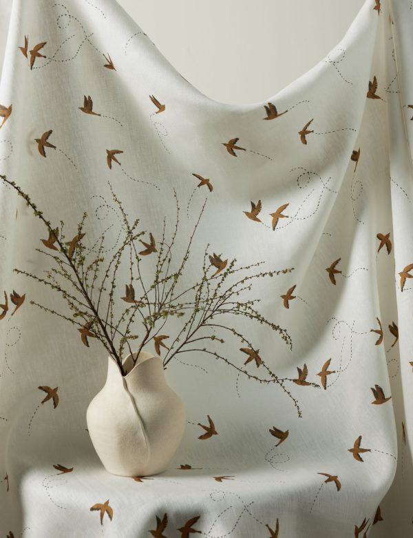 Sparrow Linen Fabric by Rylee + Cru For Sale