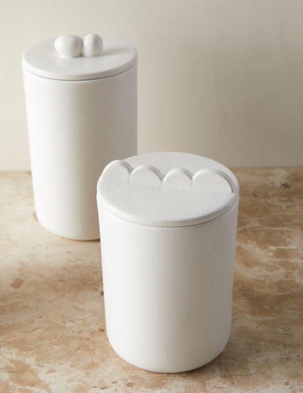 Shapeshifter Ceramic Canister (Set of 3) by Sarah Sherman Samuel Fashion