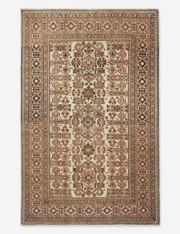 Vintage Turkish Hand-Knotted Wool Rug No. 237, 4 8  x 7  For Sale