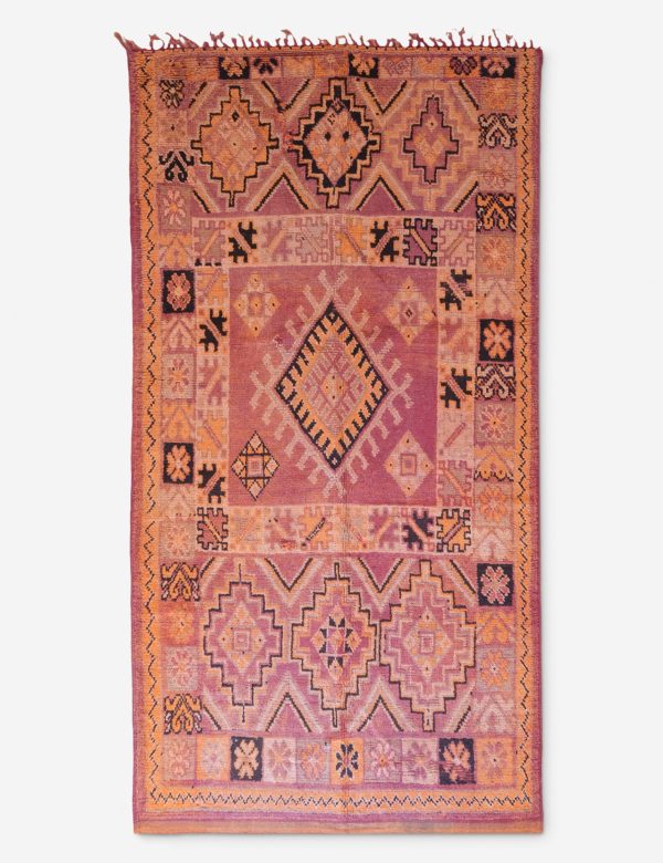 Vintage Moroccan Hand-Knotted Wool Rug No. 63, 6  x 12 3  Online Sale