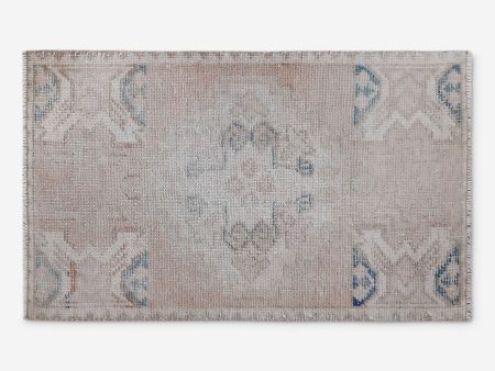 Vintage Turkish Hand-Knotted Wool Mini Rug No. 282, 1 6  x 2 8  For Cheap