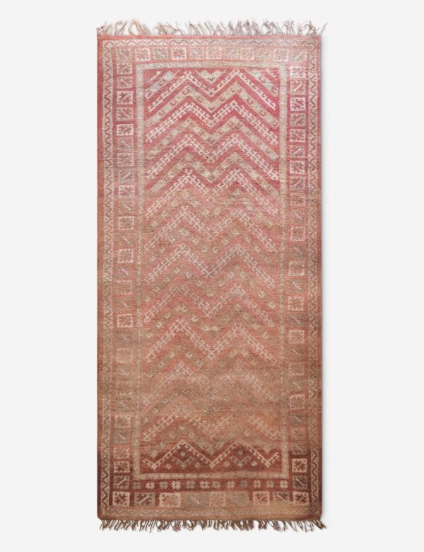 Vintage Moroccan Hand-Knotted Wool Rug No. 50, 6 4 x 15 3  For Sale