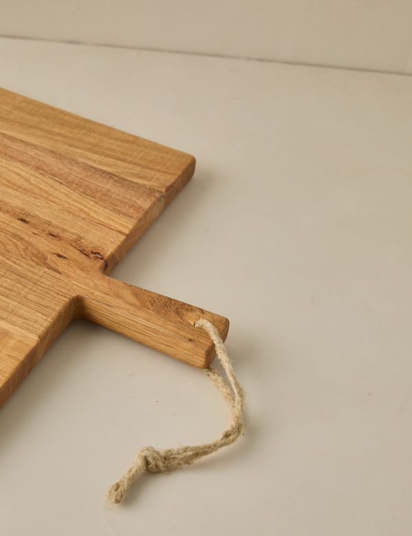 Handcrafted Rectangular Oak Serving Board by etúHOME For Cheap