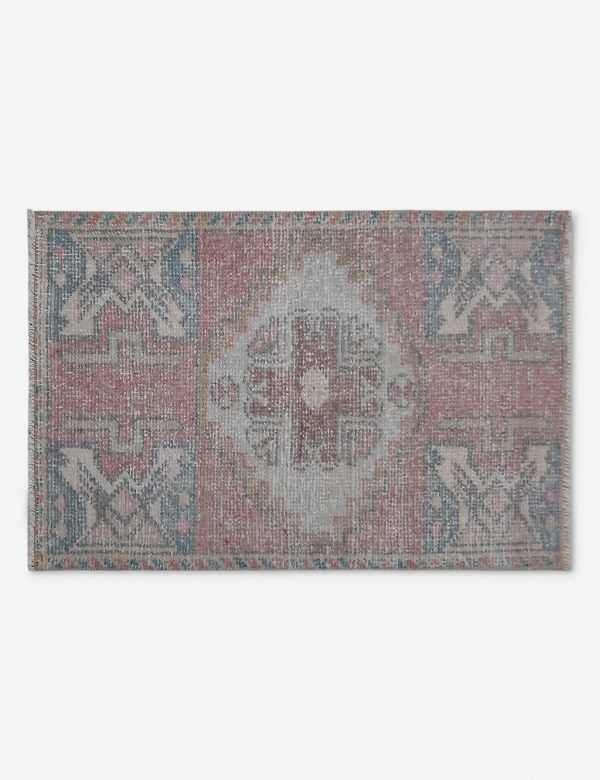 Vintage Turkish Hand-Knotted Wool Mini Rug No. 283, 1 6  x 3  For Sale