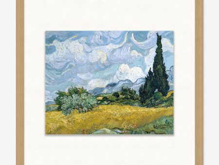 Wheat Field With Cypress Wall Art For Sale