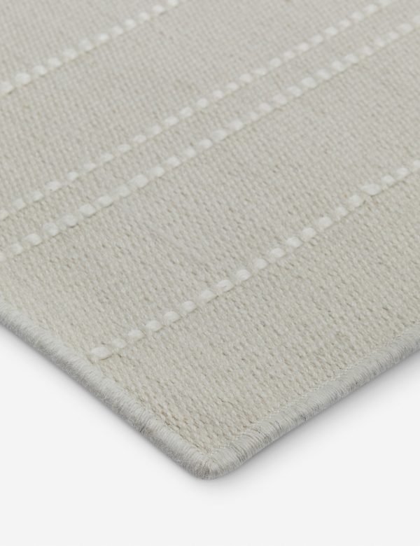 Custom Vellani Flatweave Rug, Ivory Swatch 5.5  x 6  For Sale