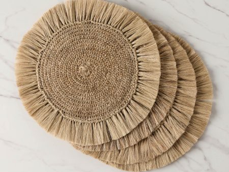 Fique Fringe Placemat (Set of 4) by Tallo de Olivo Sale