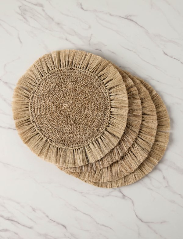 Fique Fringe Placemat (Set of 4) by Tallo de Olivo Sale