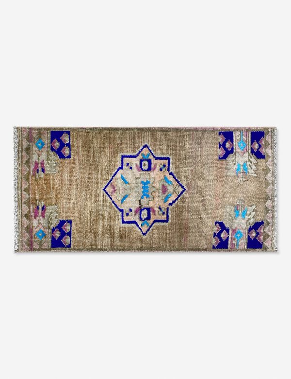 Vintage Turkish Hand-Knotted Wool Mini Rug No. 278, 1 2  x 3 1  Sale