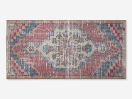 Vintage Turkish Hand-Knotted Wool Mini Rug No. 277, 1 4  x 3  Sale