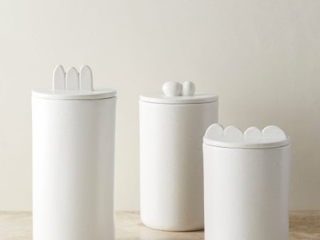 Shapeshifter Ceramic Canister (Set of 3) by Sarah Sherman Samuel Fashion