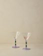 Striped Martini Glass (Set of 2) by FAZEEK Supply