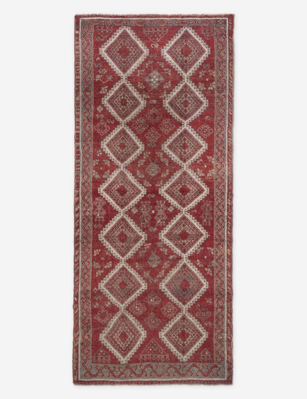 Vintage Turkish Hand-Knotted Wool Rug No. 234, 4 9  x 11 2  For Sale