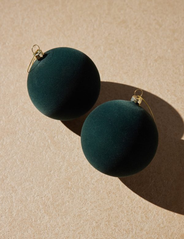 Velvet Ball Ornament (Set of 2) by Cody Foster and Co Hot on Sale